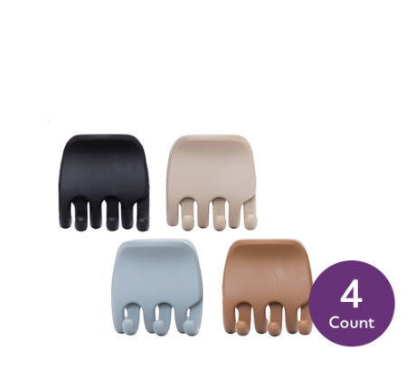 Goody Planet Organic Bamboo Medium Claw Hair Clips, 4ct