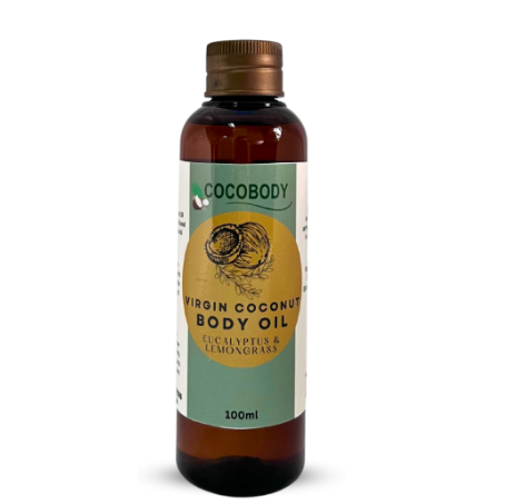 Cocobody Virgin Coconut Body Oil Eucalyptus and Lemongrass 100ML