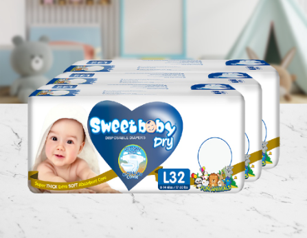 SWEETBABY DRY - ECONO PACK LARGE 32s x 3 PACKS