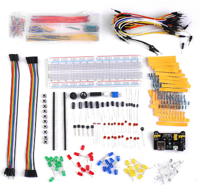 830 Breadboard Kit Electronic Components Getting Started DIY kit with plastic box compatible with Ar