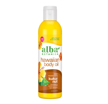 Alba Botanica Hawaiian Deep Moisturizing Kukui Nut Body Oil 8.5Oz