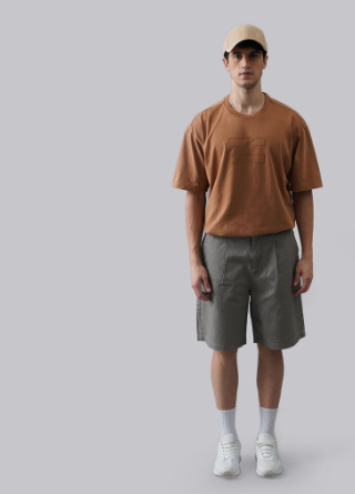 OXGN Pleated Korean Fashion Shorts For Men