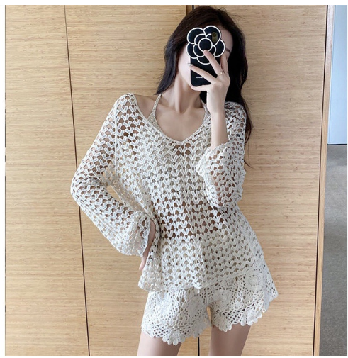 New Sexy Crochet Cover Up Sun Protection Swimsuit Outer for Women Beach Outfit