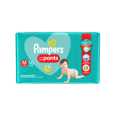 Pampers Baby Dry Pants Diapers Medium 16s x 1 pack (16 pcs) - 7-12kg