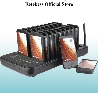Retekess TD173 Pager System Pagers for Restaurants 7 Prompt Modes 24 Hours Standby Time Restaurant Waiting Buzzers