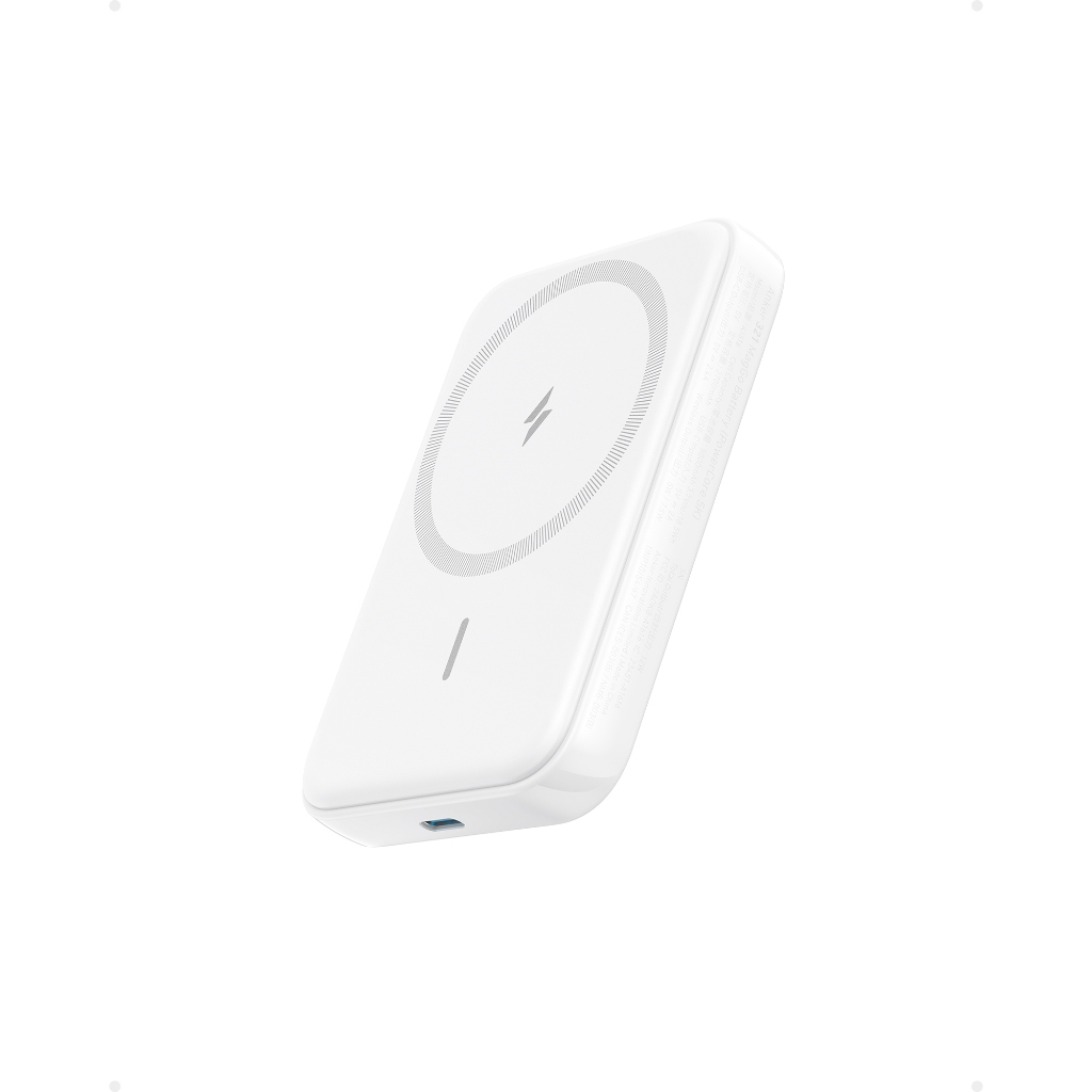 Anker 321 MagGo Battery 5,000mAh Magnetic Wireless Portable Charger for iPhone 15/14/13/12 White