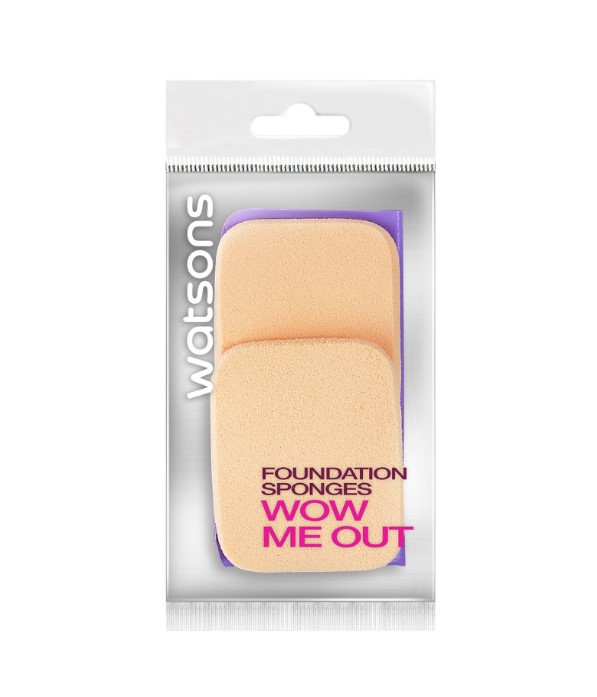 Watsons Foundation Sponges x2 with Travel Pouch