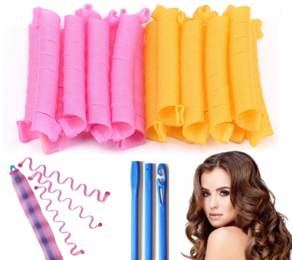 Magic Hair Curlers 16 pcs Curls Styling Kit, DIY No Heat Hair Curlers for short and Long Hair