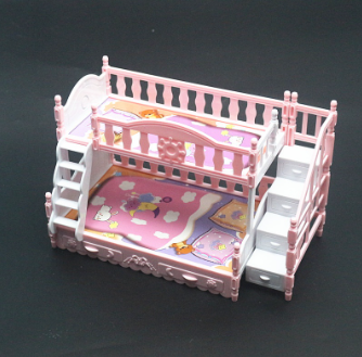 BJD16CM Doll Toy Accessories Furniture European Upper and Lower Bunk Double Princess Bed