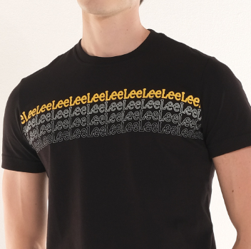 Lee Graphic Black T-Shirt for Men