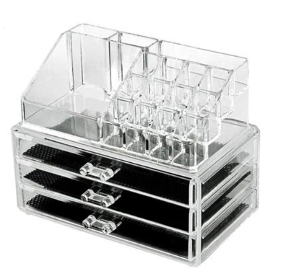 Celina 3 Drawers and Layers Clear Acrylic Cosmetic Makeup Jewelry Storage Organizer