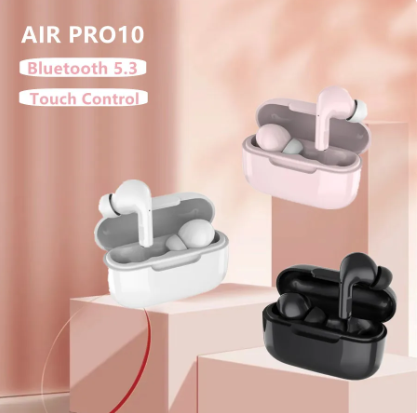 PRO10 Wireless Earphone Bluetooth 5.3 Headphones Sport Gaming Headsets Noise Reduction Earbuds Bass Touch Control for allphone