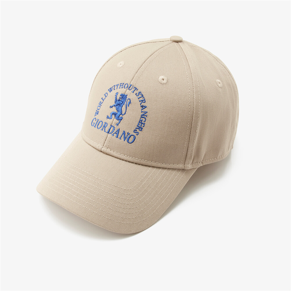 GIORDANO Men Lion Embroidery Cotton Adjustable Cap 01202005