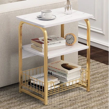 3-Tier Coffee table Veneer Table Bedside Cabinet Nordic style Nightstand Desk Side Table