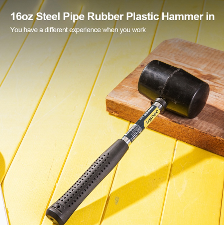 Deli 16oz(450G) Rubber Mallet Hammer/Rubber Mallet for Tiles EDL5616