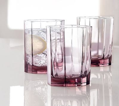 Octime Pink J9005 4pcs 30cl O/F Water Juice Drinking Glass Tumbler Set