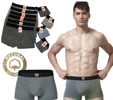 New Boxer 6-12 pcs Boxer For Men's Underware Cotton Boxer Briefs P01