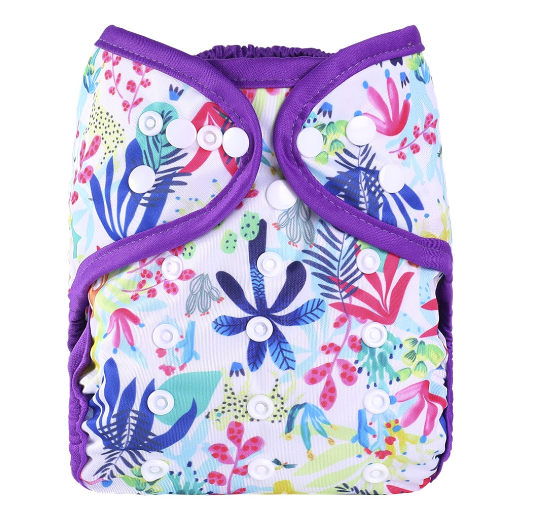 Waterproof Reusable Printed One Size Cloth Diaper Cover D2