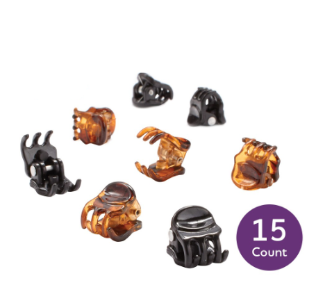 Goody Classics Mini Claw Hair Clips, 15ct