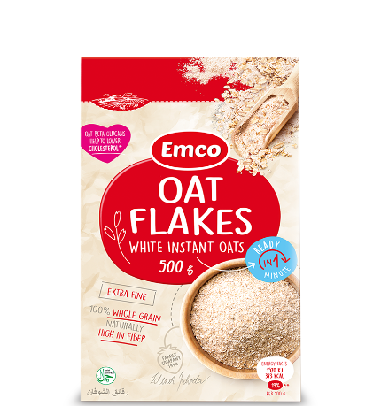 Emco Oat Flakes White Instant Oats 500g