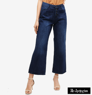 No Apologies Denim Wide Leg Long Pants High Waist NSB30-0002