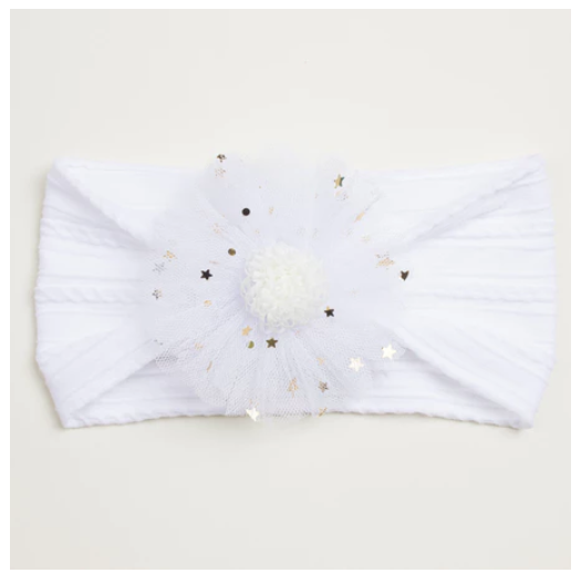 1Pcs Baby Candy Color Flower Seamless Wide Headscarf Baby Nylon Headband Cute Princess Accessories Soft Comfortable HS15