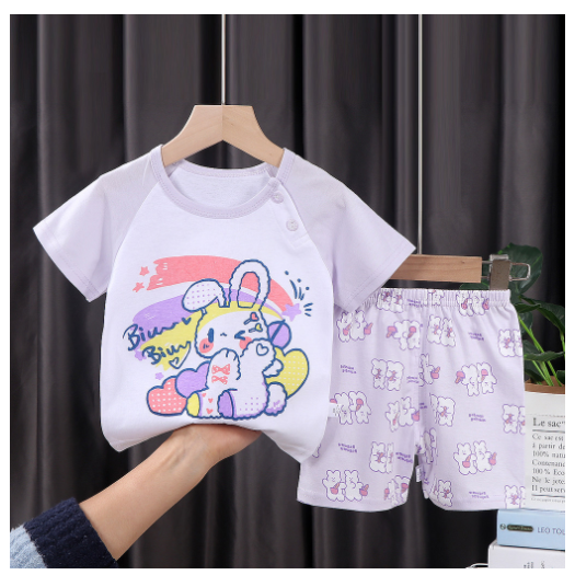 0-4Y For Baby Girls & Kids Shorts Set Terno Short and Sando For Baby Girls SD14