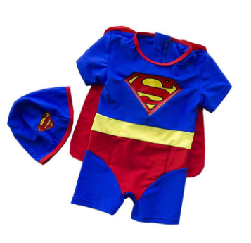 Children's Swimsuit Boys' Superman One-Piece Quick-Drying Sun Protection Swimwear