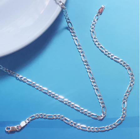 Silver Kingdom Original 92.5 Italy Silver Korean Jewelry Men Necklace & Bracelet