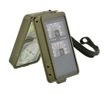 10 in 1 Comping Survival Compass W/Led Light + Tools