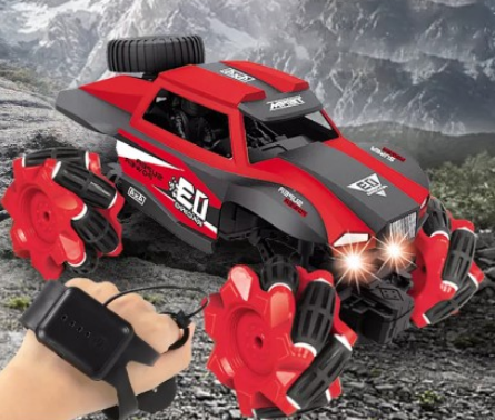 Remote Control Cars 4WD Rotary Climbing Remote Control Vehicle Watch Remote Control Double Operation