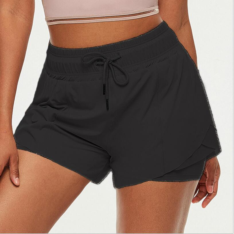 MOVING PEACH Women Sports Shorts Skin-friendly Breathable Exercise Pants with Lining BPE