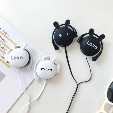 New Cute Rabbit 3.5mm Over-Ear Colored Stereo Wired Headphones Headset Earphone For Samsung Xiaomi Mp3 Kids Student Birthday Gifts