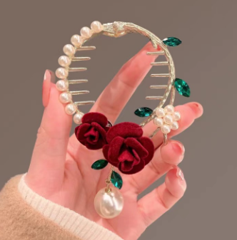 Korean Ball Hair Clip Pearl Tassel Accessories Women