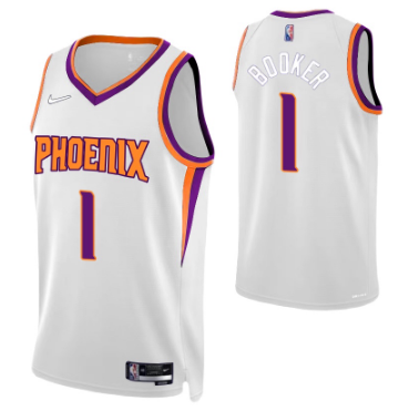 Phoenix Suns Devin Booker #1 Embroidery Basketball Jersey Sando for Mens