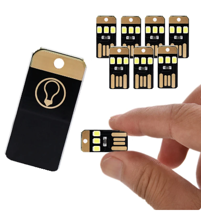 Mini Pocket Card USB Power LED Keychain Bedroom Night Light 0.2W USB LED Bulb Book Light For Laptop PC Powerbank USB Gadgets New