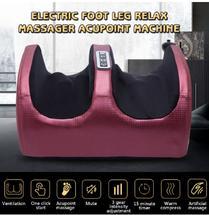 Electric Shiatsu Kneading Foot Calf Leg Plantar Massager Rolling Massage Machine