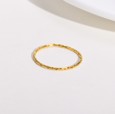 Small Chain Ring for Women Stainless Steel Stacking Rings