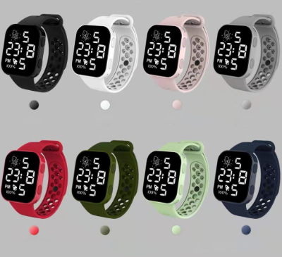 Astronauts LED Digital Women Watches Students Silicone Band Sports Watch