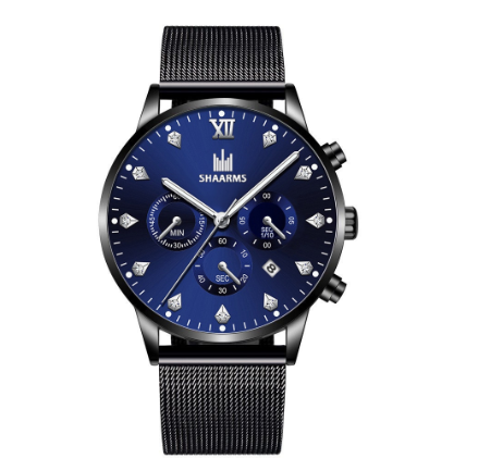 Fashion Men Stainless Steel Quartz Watches with Calendar M2
