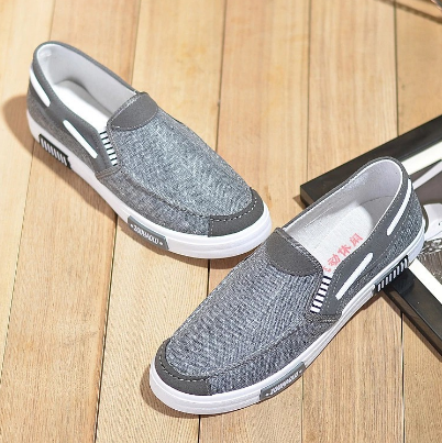 Men's Denim Made Casual Wear Rubber Shoes Canvas Shoes