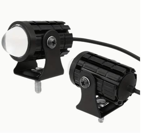 Motorcycle Spotlights Headlights LED Two-color Small Steel Gun Near And Far Integrated White And Yellow Modified Off-road Lights