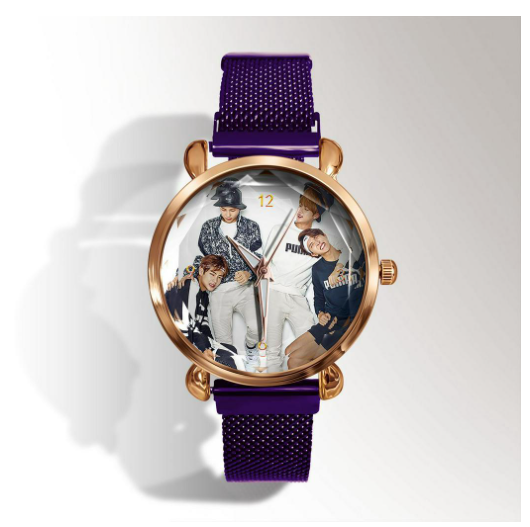 New BTS bulletproof youth group around fashion Korean students girls watch Korean cartoon WATCH QUARTZ WATCH F6