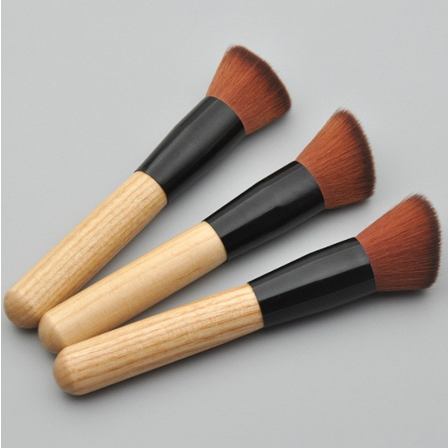 KIMUSE Single Ash One Pear Wood Oblique Head Blush Brush Loose Powder Brush Foundation Makeup Brush