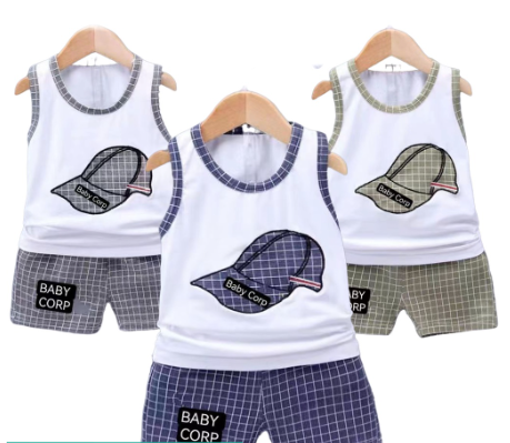 Boy Clothes Corp Terno for Kids Boys Fashion Sando Shorts Set Summer T-shirts