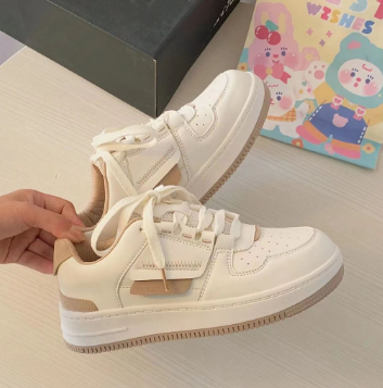 Korean Fashion Sneakers for Women Students All-match Casual Shoes Thick-soled White Shoes