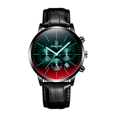 Binbond Original Luxury Ultra-Thin Fashion Multi-Function Symphony Sports Men Waterproof Stainless Steel Watch M06