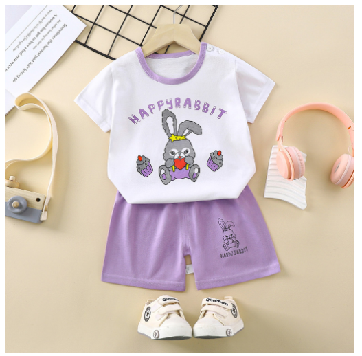 0-4Y For Baby Girls & Kids Shorts Set Terno Short and Sando For Baby Girls SD20