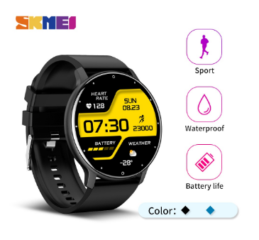SKMEI Official MX1 New Smart Watch Full Touch Screen Sport Fitness Tracker Smartwatch Watch Men IP68 Waterproof Bluetooth