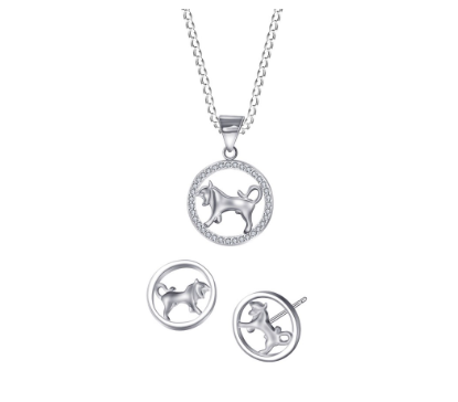 Star Silver S018 Italy 925 Taurus Ladies Set